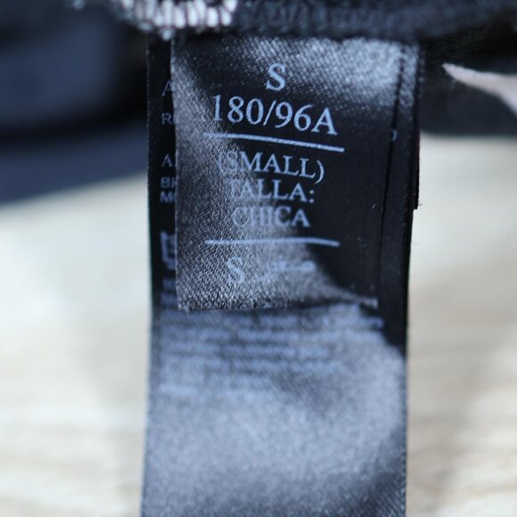 AllSaints Bhutan SS Crew Shirt Mens Small Black Gray Palm Print Short Sleeve Tee - Picture 7 of 10